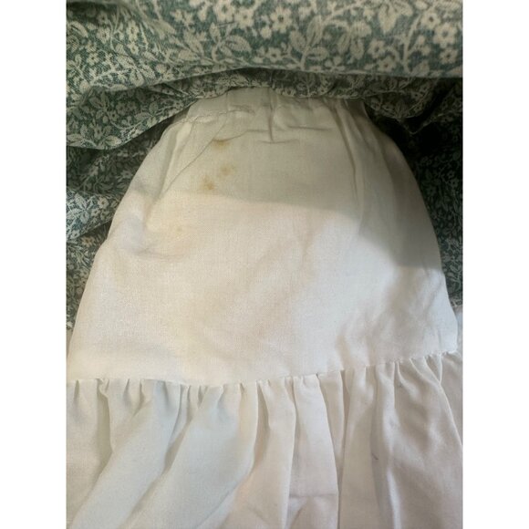 Handmade Vintage Rag Doll In Green Floral Dress & Lace Trim By Cattle Kate Jacks - Picture 8 of 11